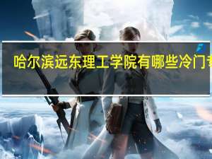 哈尔滨远东理工学院有哪些冷门专业