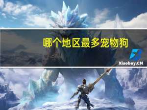 哪个地区最多宠物狗