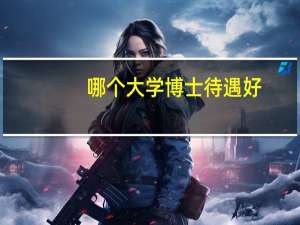 哪个大学博士待遇好
