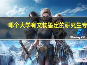 哪个大学有文物鉴定的研究生专业。100分