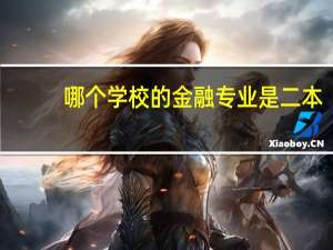 哪个学校的金融专业是二本