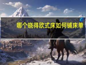 哪个晓得欧式床如何铺床单