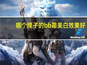 哪个牌子的bb霜美白效果好