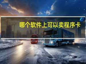 哪个软件上可以卖程序卡