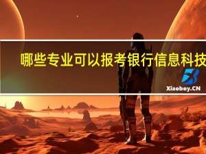 哪些专业可以报考银行信息科技岗，入职后从事什么岗位