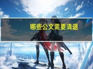 哪些公文需要清退