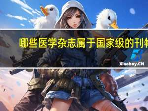 哪些医学杂志属于国家级的刊物