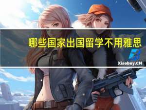 哪些国家出国留学不用雅思