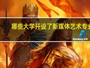 哪些大学开设了新媒体艺术专业