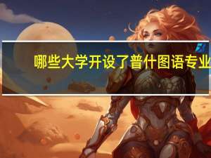 哪些大学开设了普什图语专业
