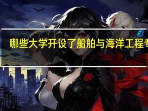 哪些大学开设了船舶与海洋工程专业