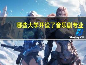 哪些大学开设了音乐剧专业
