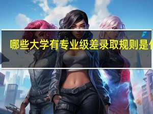 哪些大学有专业级差 录取规则是什么