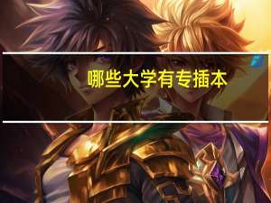 哪些大学有专插本