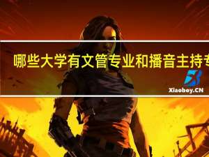 哪些大学有文管专业和播音主持专业