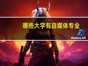 哪些大学有自媒体专业