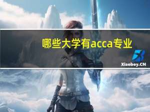 哪些大学有acca专业