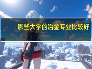 哪些大学的冶金专业比较好
