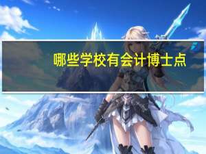 哪些学校有会计博士点