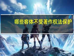 哪些客体不受著作权法保护