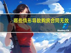 哪些情形导致购房合同无效
