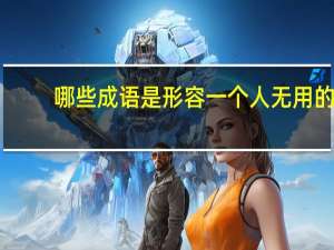 哪些成语是形容一个人无用的