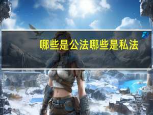 哪些是公法哪些是私法