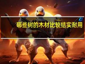 哪些树的木材比较结实耐用
