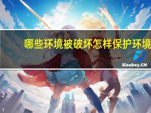 哪些环境被破坏怎样保护环境