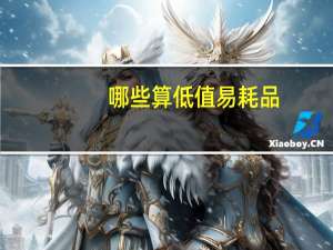 哪些算低值易耗品