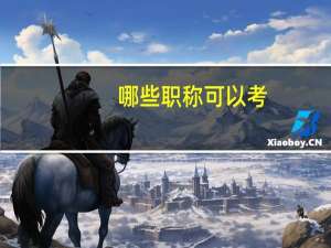 哪些职称可以考
