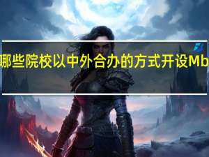 哪些院校以中外合办的方式开设Mba课程
