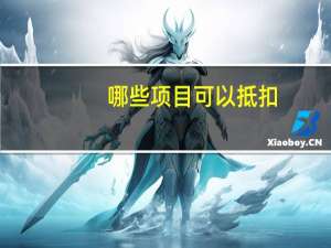 哪些项目可以抵扣