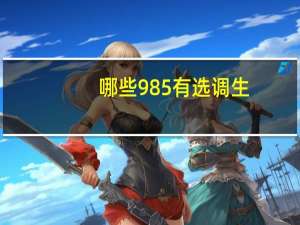 哪些985有选调生