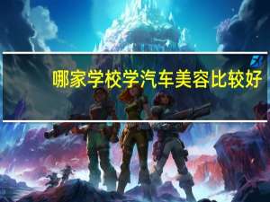 哪家学校学汽车美容比较好