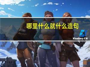 哪里什么就什么造句
