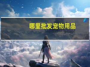 哪里批发宠物用品