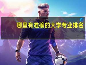 哪里有准确的大学专业排名