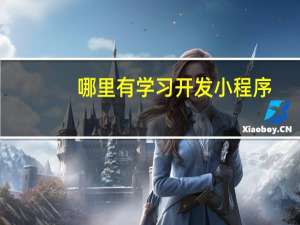 哪里有学习开发小程序