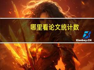 哪里看论文统计数