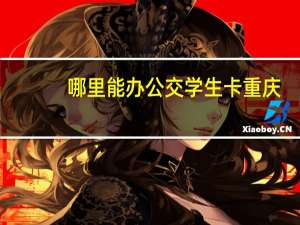 哪里能办公交学生卡重庆