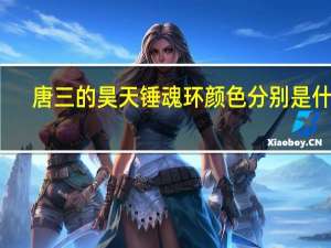 唐三的昊天锤魂环颜色分别是什么（斗罗大陆唐三昊天锤的最后一个魂环是什么颜色的）