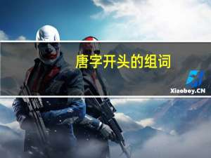 唐字开头的组词