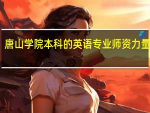 唐山学院本科的英语专业师资力量如何