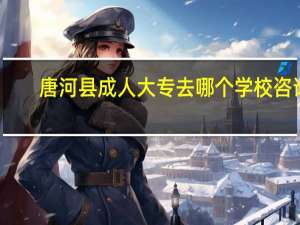 唐河县成人大专去哪个学校咨询