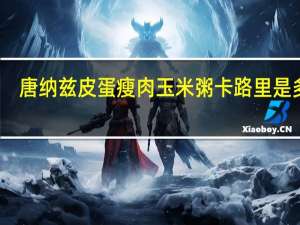 唐纳兹 皮蛋瘦肉玉米粥卡路里是多少