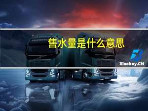 售水量是什么意思