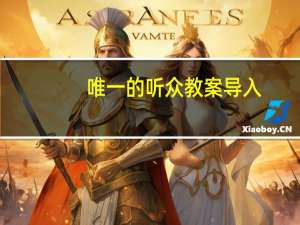 唯一的听众教案导入（唯一的听众教案）