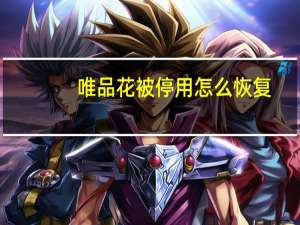 唯品花被停用怎么恢复