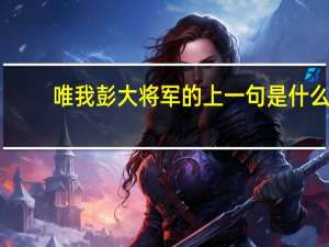 唯我彭大将军的上一句是什么